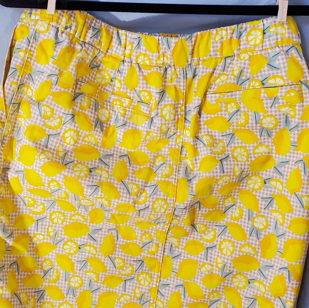 Land's End Lemon Yellow Skort Sz 10 - Picture 8 of 8